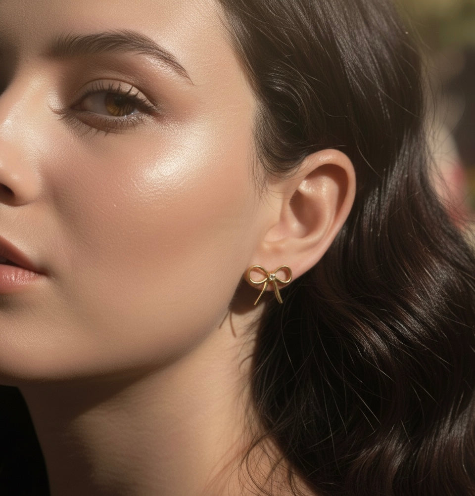 Bow Gold - Earring