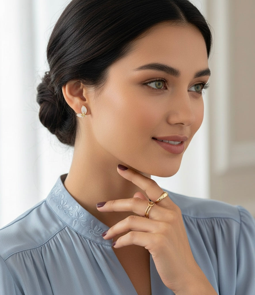 Beautiful Butterfly Gold - Earring